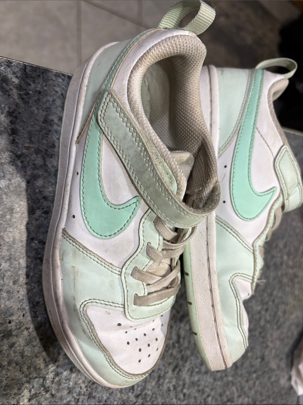 Nike Mint Green & White Kids' Low-Top Sneakers